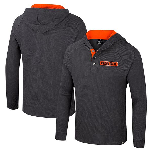 

Мужская толстовка с капюшоном henley oregon state beavers dujour ralgan с длинным рукавом Colosseum