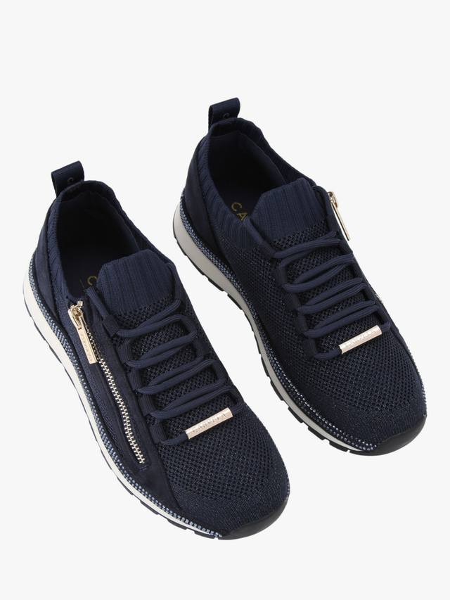 Pace Zip Knit Trainers Carvela, Navy — фото 3