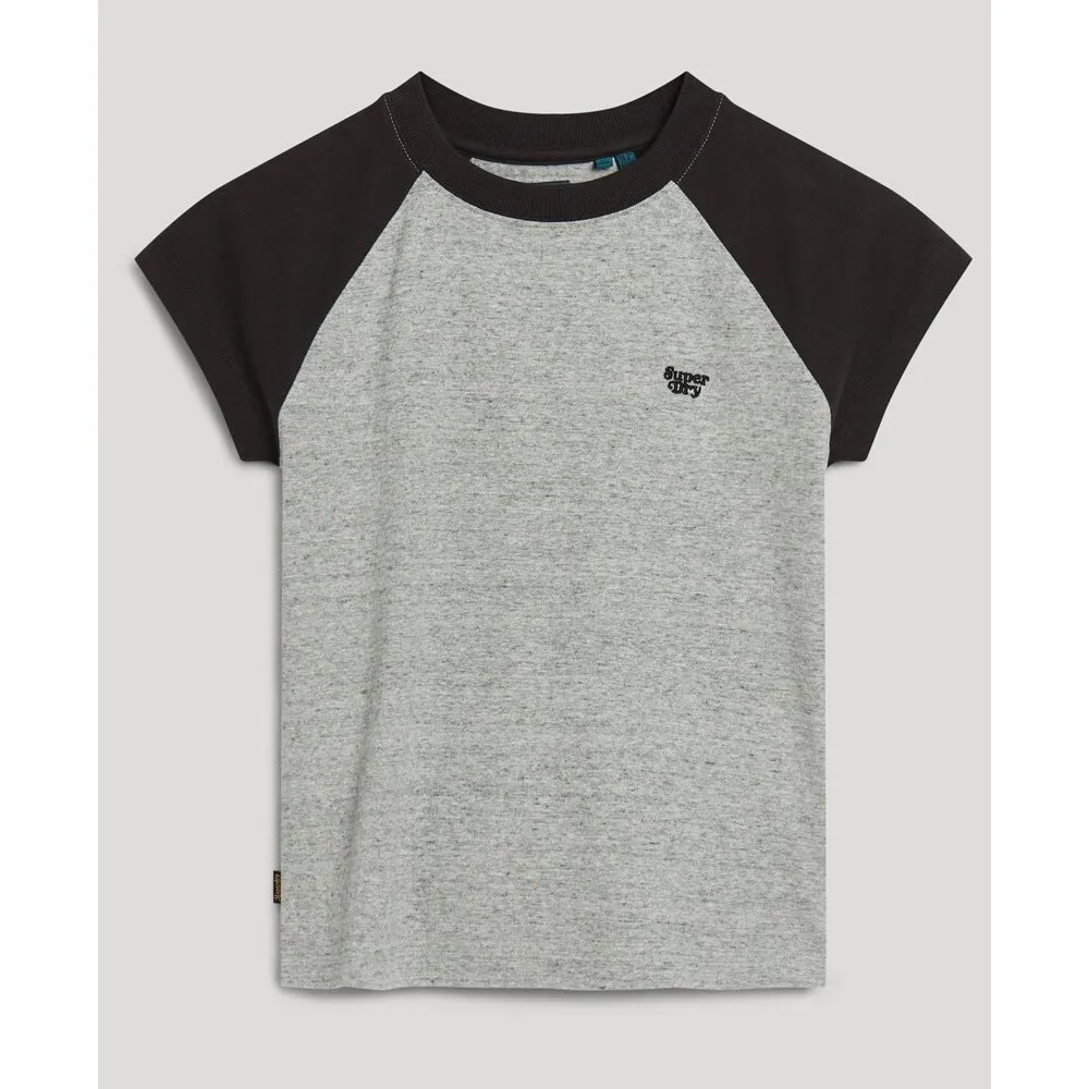 

Футболка Superdry Essential Logo Raglan, серый