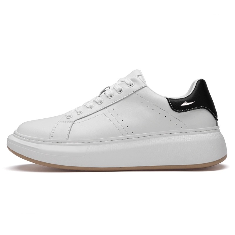 

Нескользящие износостойкие низкие мужские кроссовки Kuding, White Black