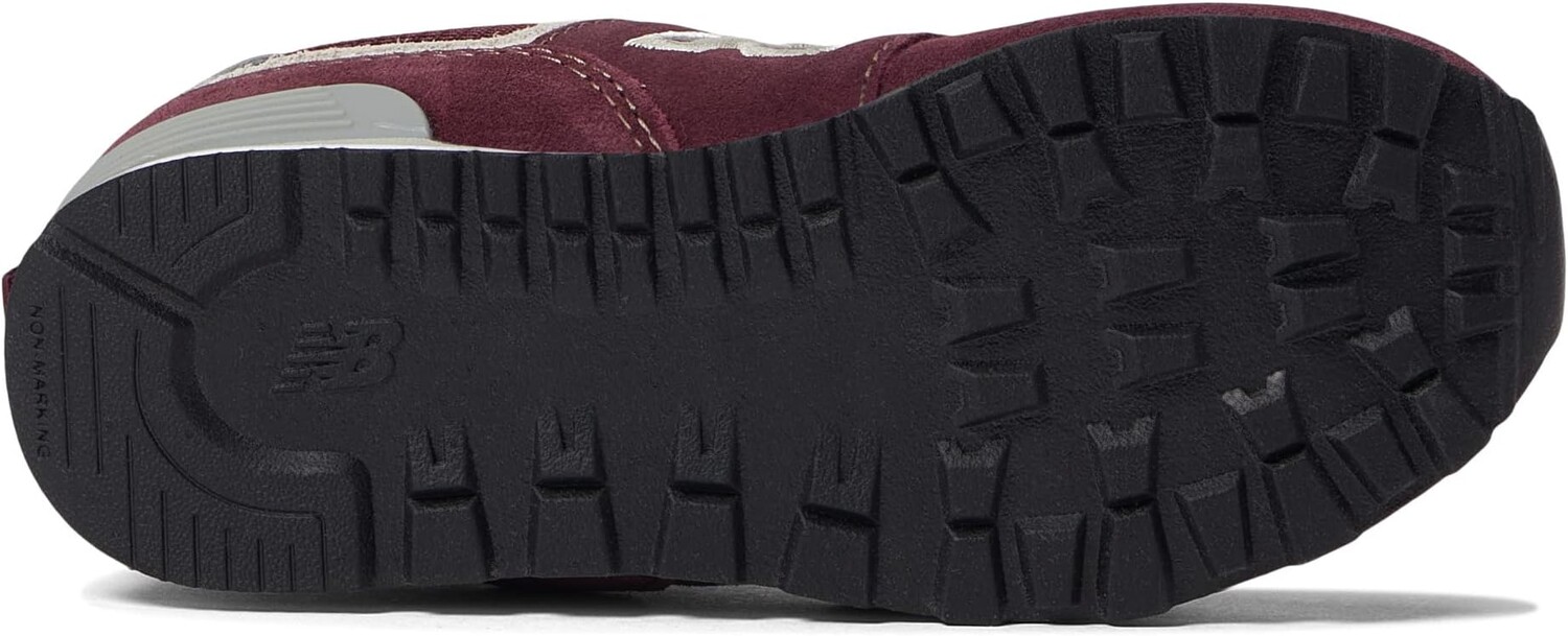 Кроссовки 574 Bungee Lace New Balance, цвет Burgundy/White — фото 3
