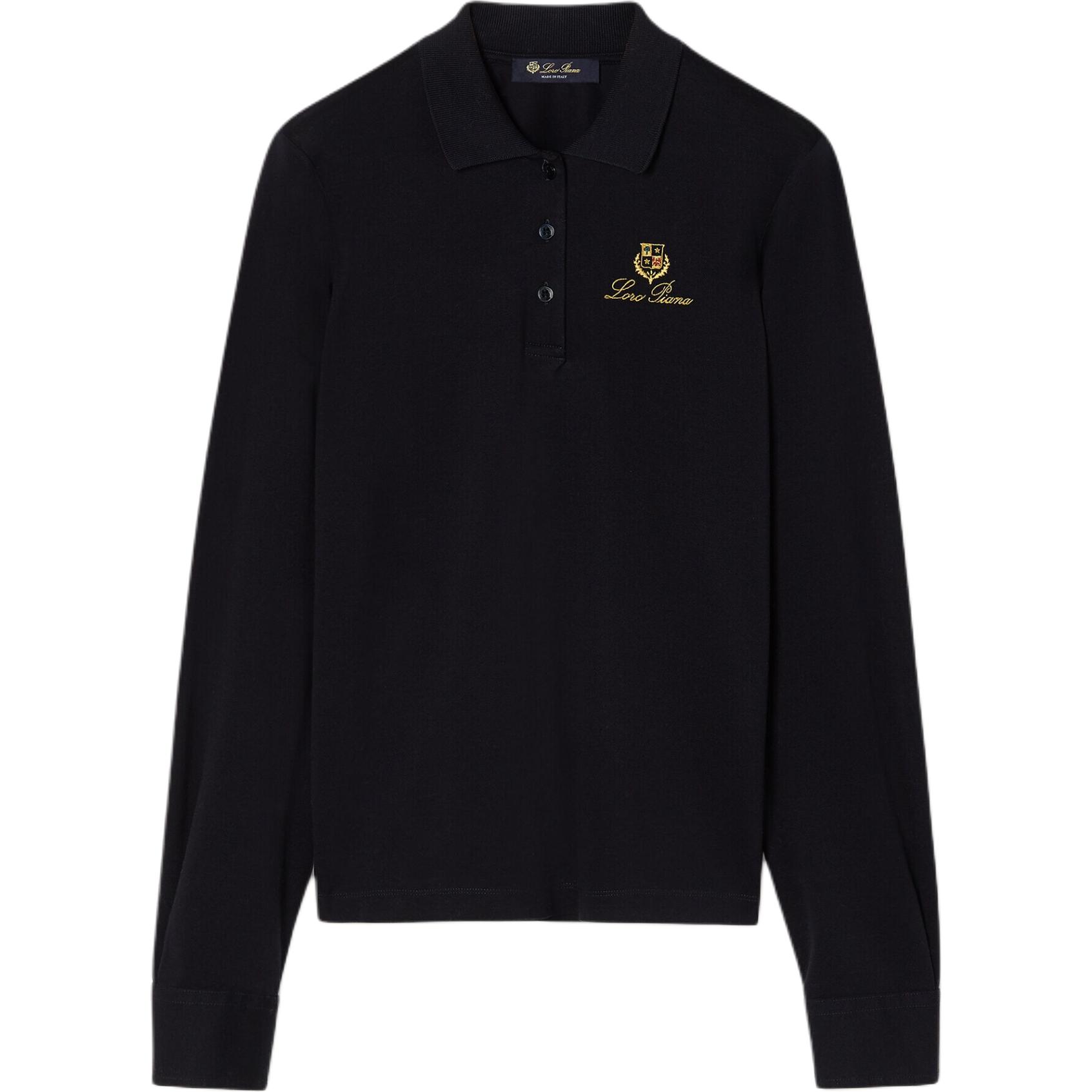 

Loro Piana Polo Shirts Women's Marine Blue Polo Collar Moderate Straight Fit, Синий, Loro Piana Polo Shirts Women's Marine Blue Polo Collar Moderate Straight Fit