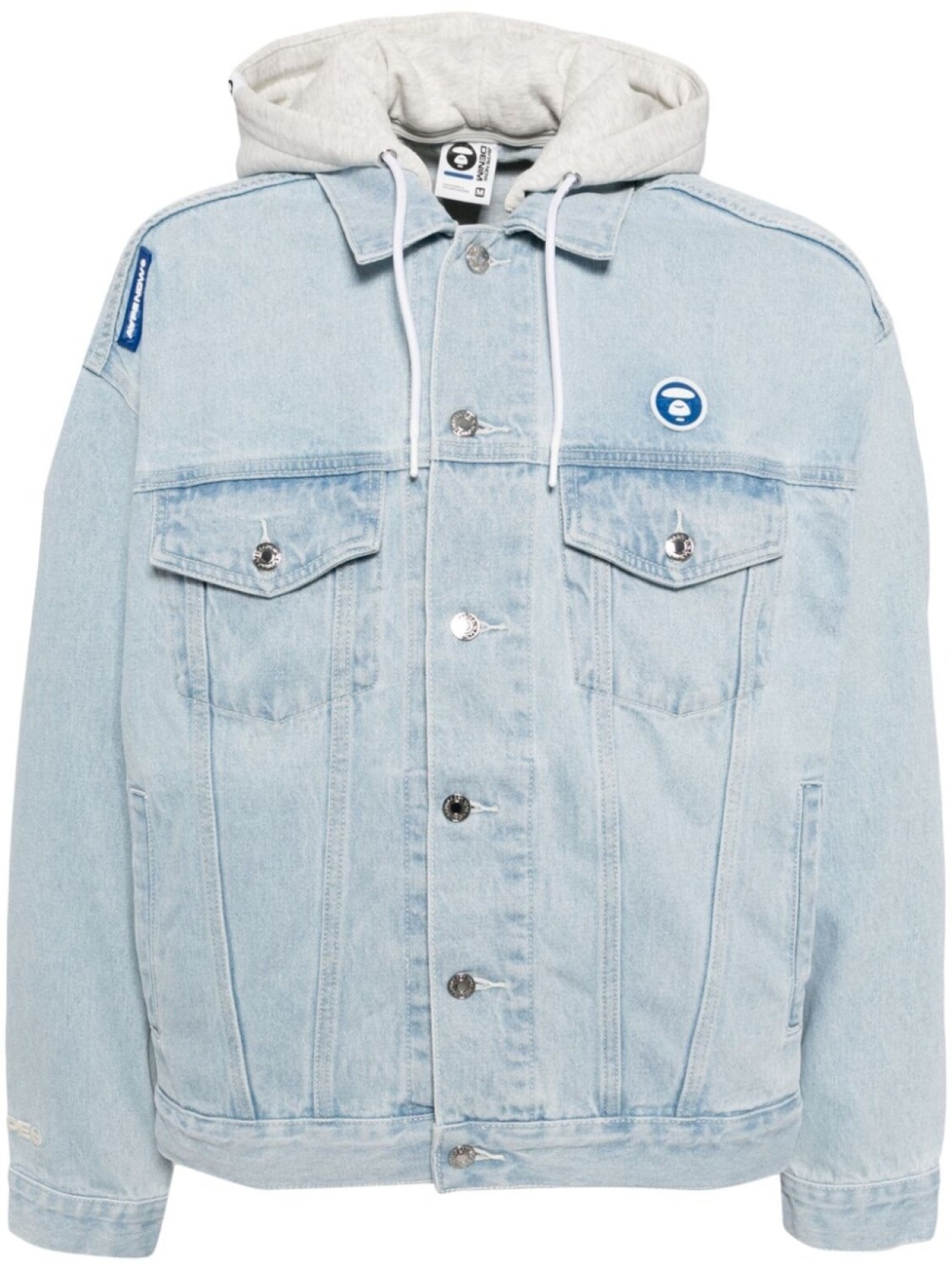 

AAPE BY *A BATHING APE куртка с капюшоном и нашивкой-логотипом, синий