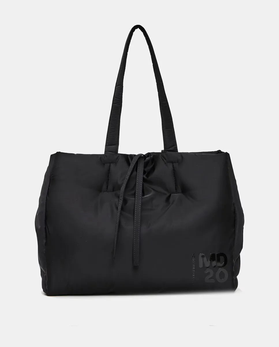 

Двусторонний шопер светло-серого цвета Mandarina Duck, черный