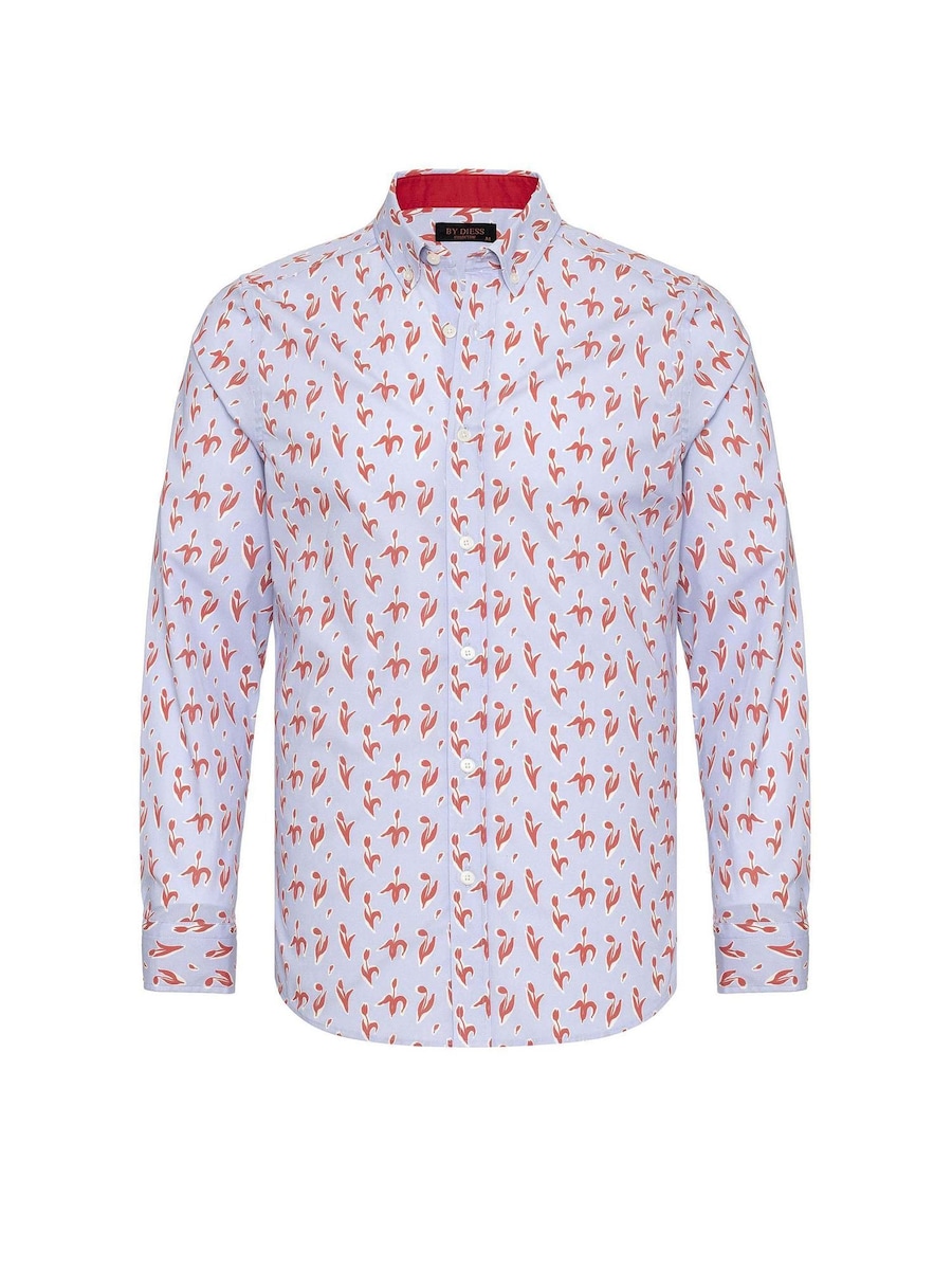 

Рубашка на пуговицах классического кроя By Diess Collection, светло-голубой