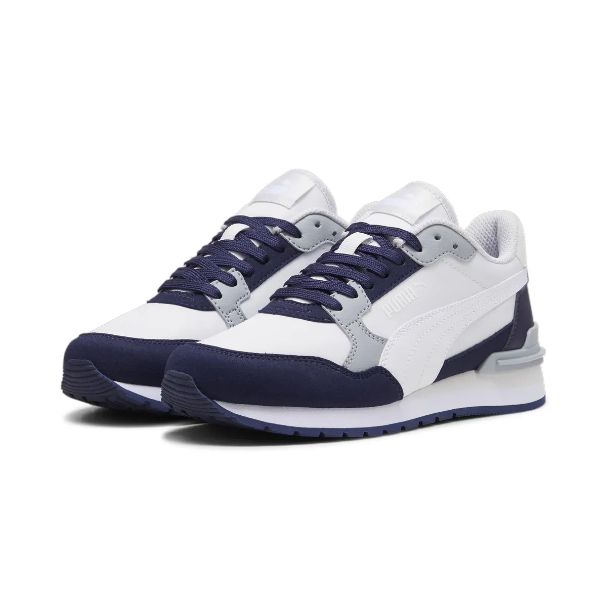

Кроссовки PUMA "ST RUNNER V4 NL JR", цвет Feather Gray- Puma White- Puma Navy-Cool Mid Gray