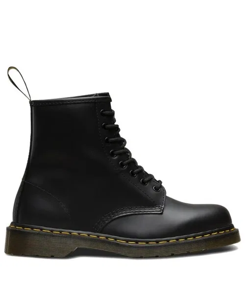 Ботинки 8-ми отверстий Dr. Martens 1460 из гладкой кожи, черные