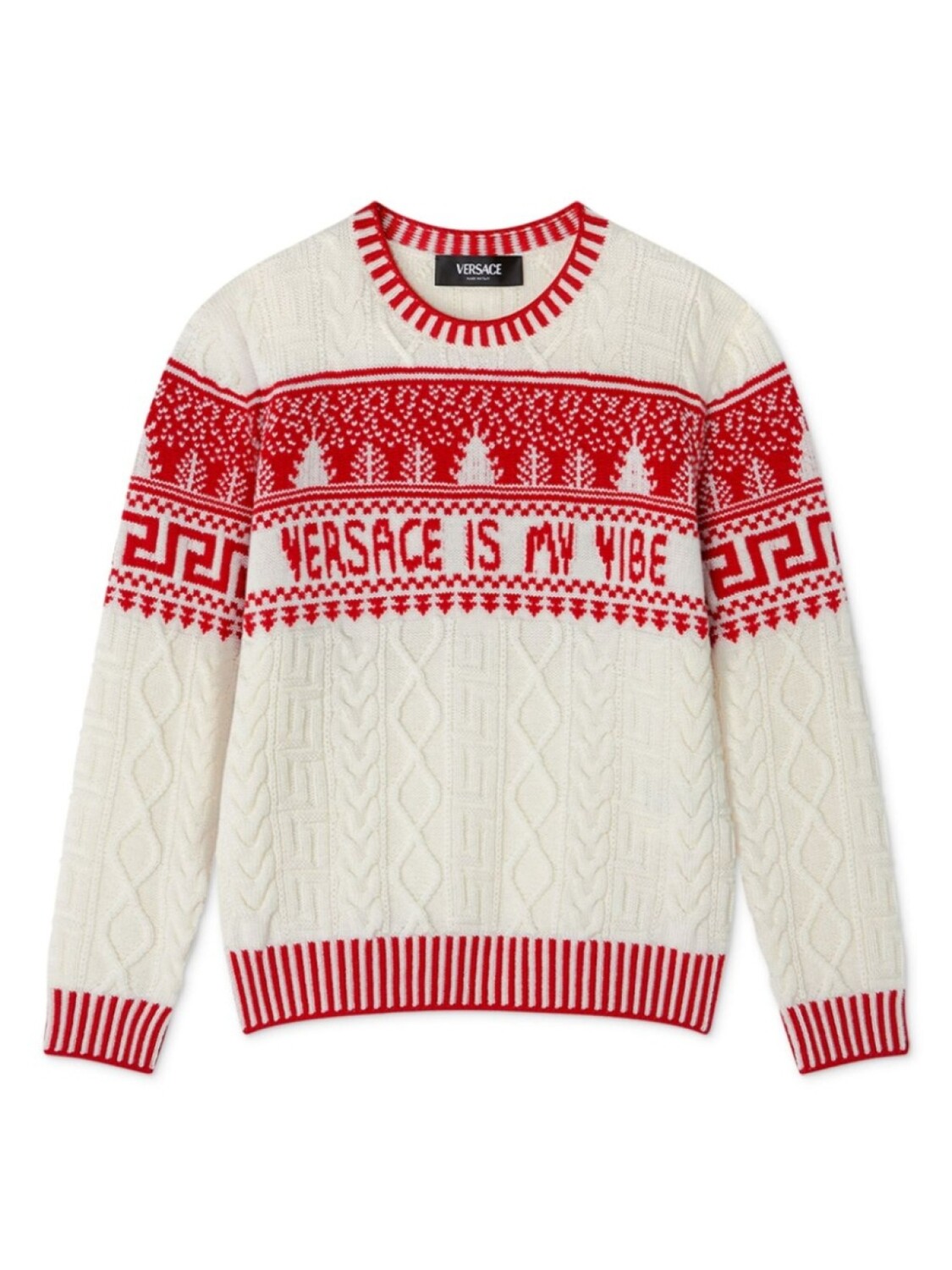 

Свитер с логотипом-жаккардом Versace Kids, белый