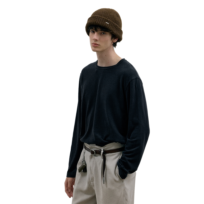 

Хлопковая футболка с длинным рукавом унисекс C2H4, черный