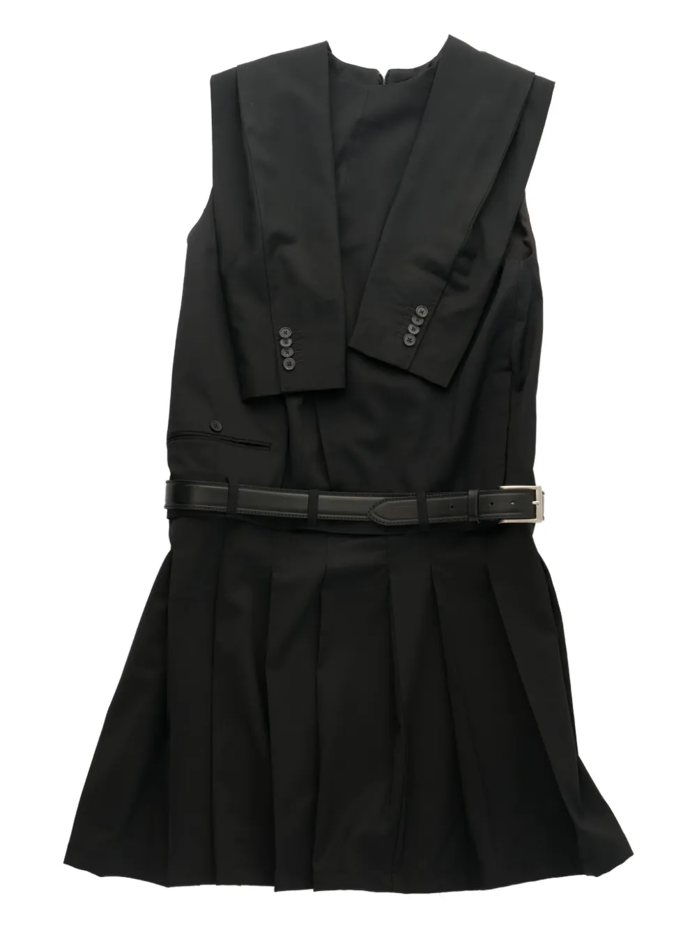 

Плиссированное миди-платье с поясом HODAKOVA, черный