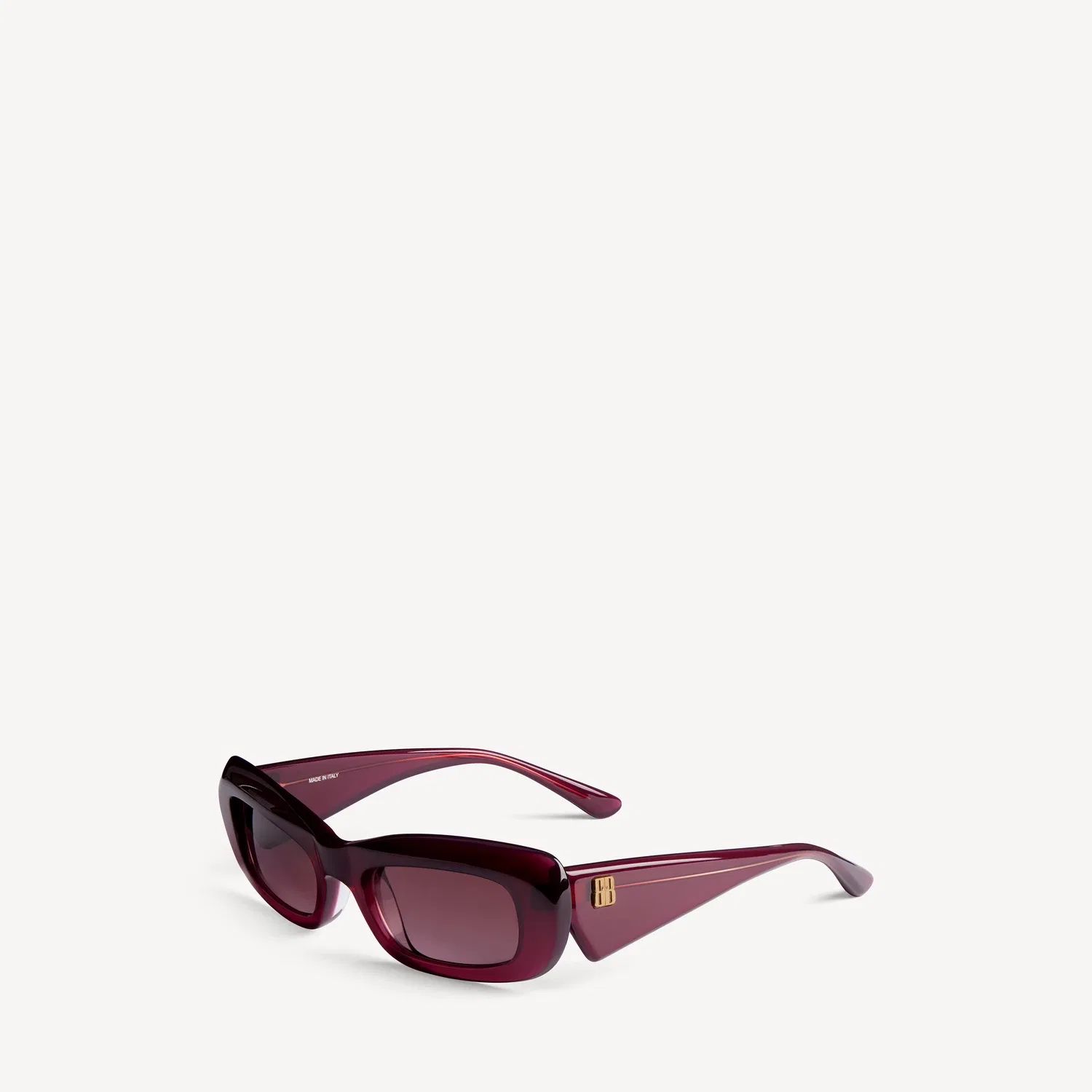 Женские солнцезащитные очки Diva Rectangle цвета Dark Burgundy BALENCIAGA, бордовый — фото 4