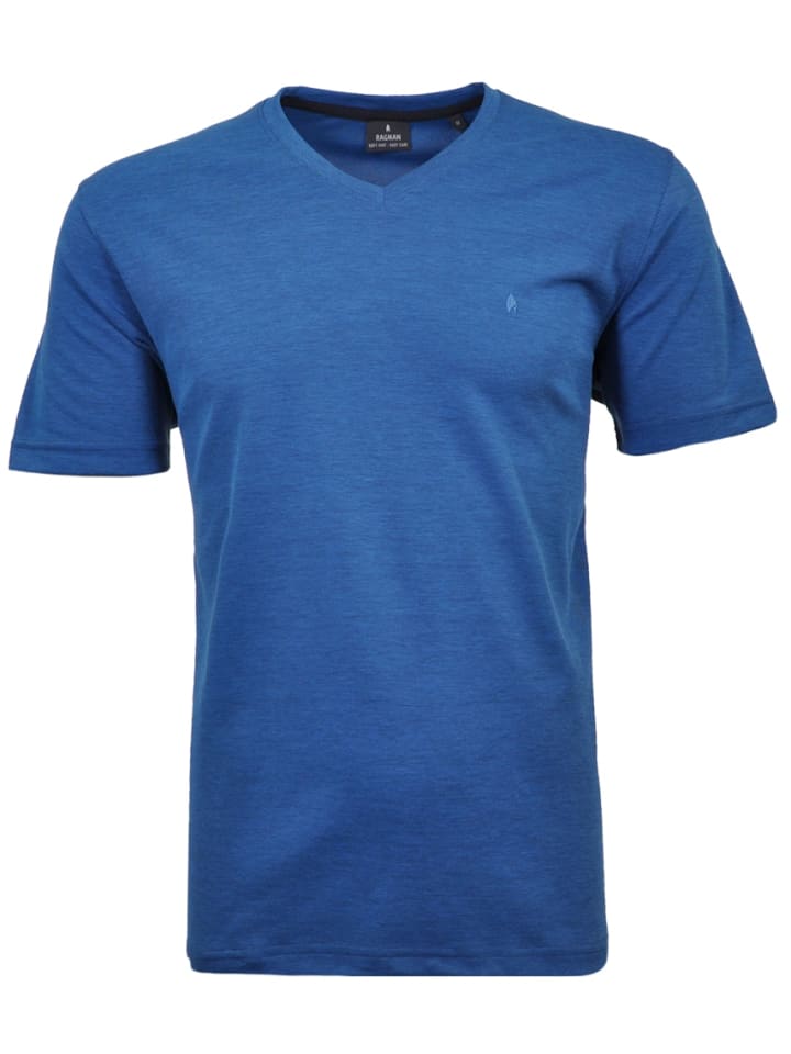 

Футболка Softknit с V-образным вырезом синего цвета Ragman, Синий, Футболка Softknit с V-образным вырезом синего цвета Ragman