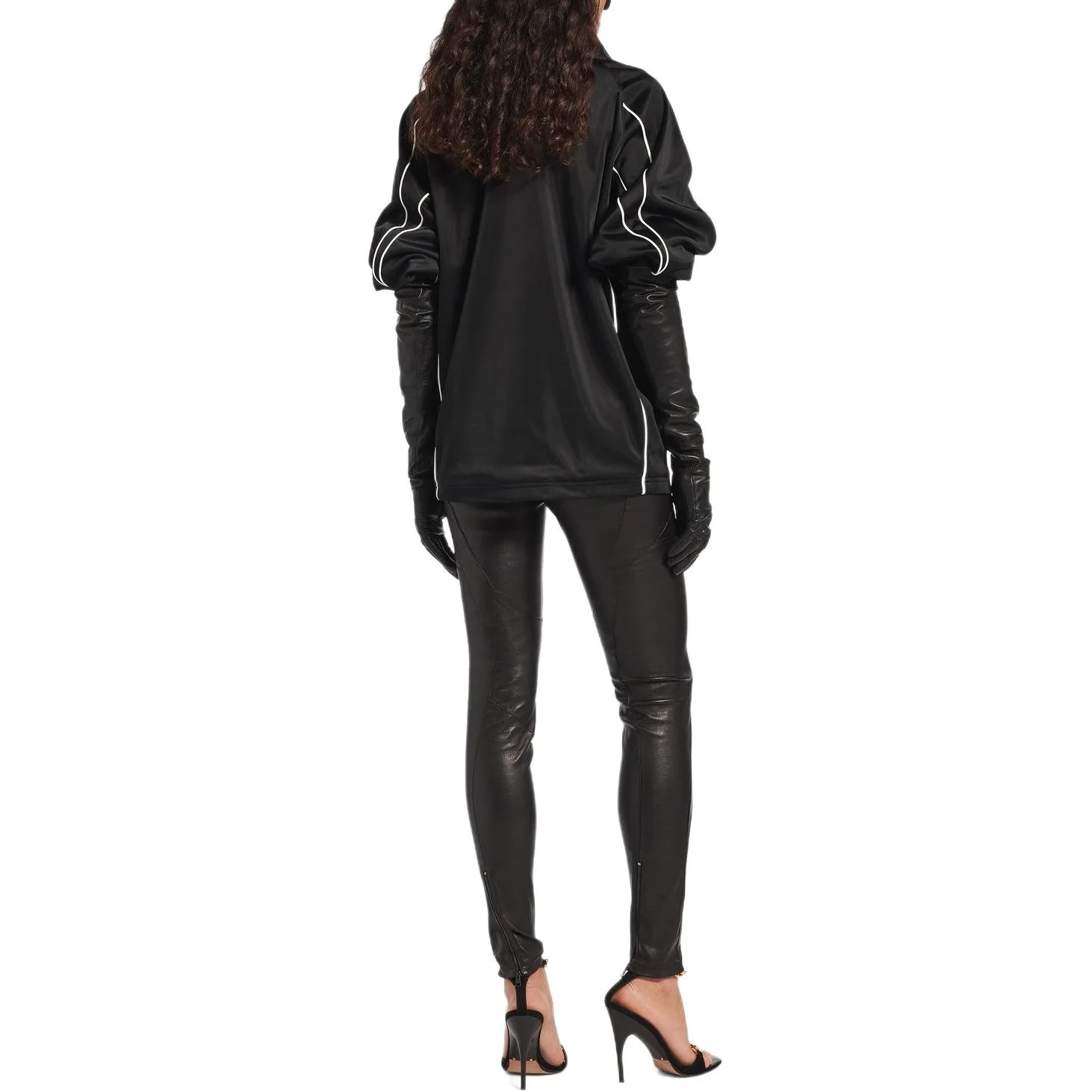 Женская куртка Balenciaga x NBA SS26 Loose Fit, черный — фото 3
