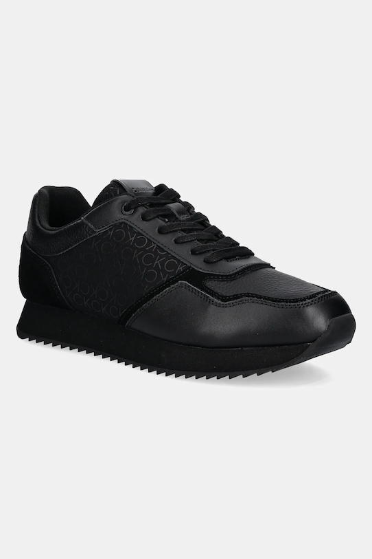 

Кожаные кроссовки LOW TOP LACE UP MONO Calvin Klein, черный
