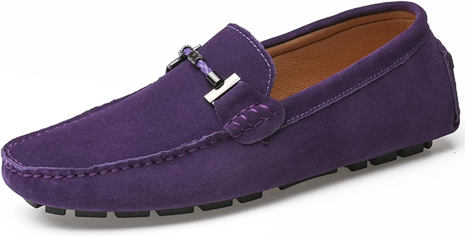 

Мужские мокасины WUIWUIYU, лоферы, обувь, слипоны, лодочные туфли, фиолетовый