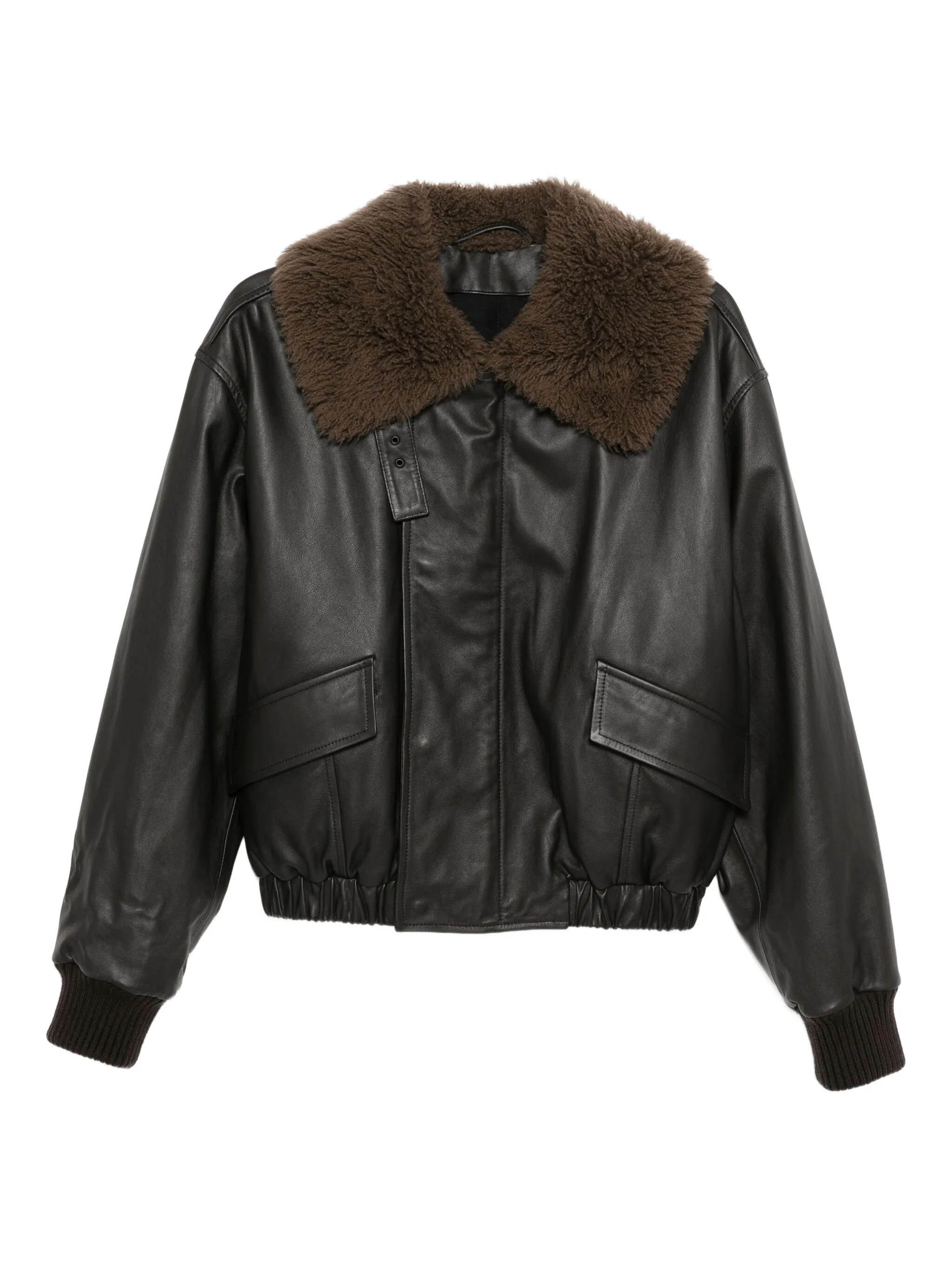 

Куртка с воротником из овчины Lemaire, коричневый