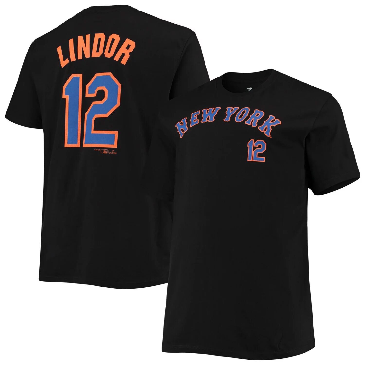 

Мужская черная футболка с именем и номером Francisco Lindor New York Mets Big & Tall, Черный, Мужская черная футболка с именем и номером Francisco Lindor New York Mets Big & Tall