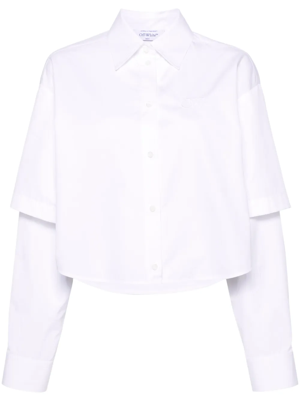 

Рубашка с вышитым логотипом OFF-WHITE, белый