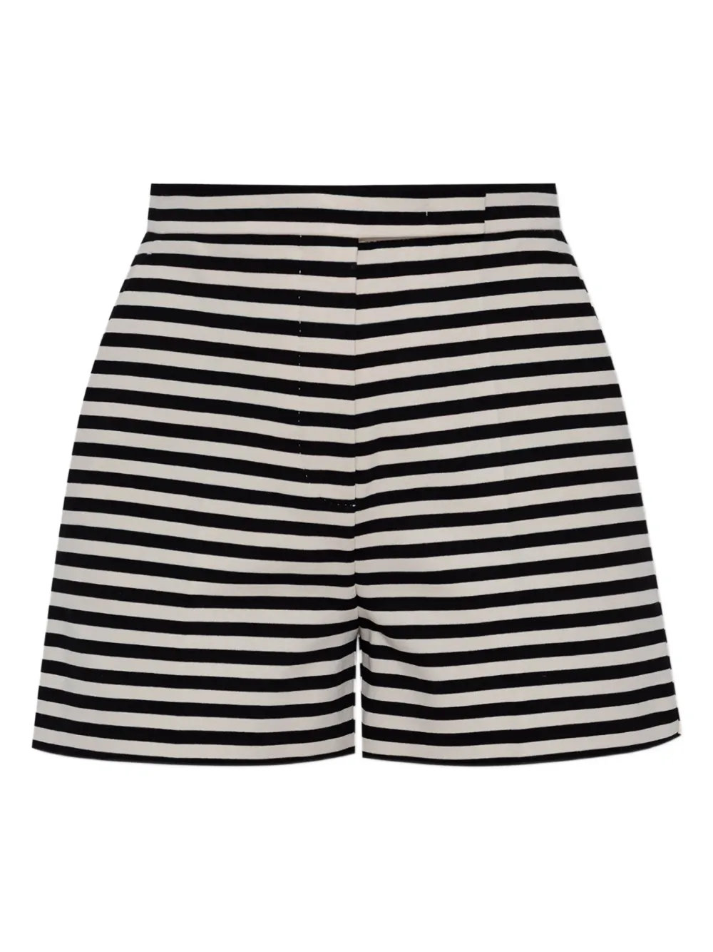 

Полосатые шорты с завышенной талией MAX MARA, черный