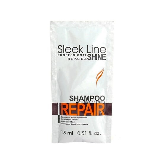 

Стапиз, Sleek Line, шампунь с шелком для поврежденных волос, 15 мл, Stapiz