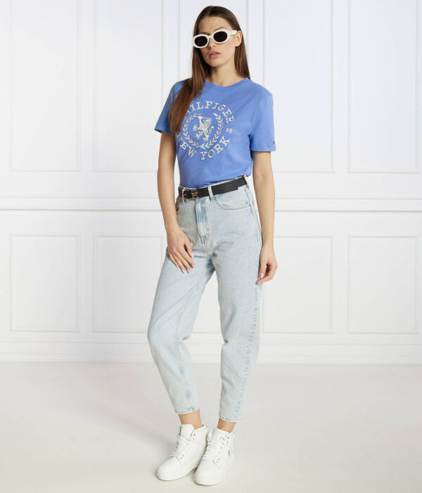 Футболка reg crest c-nk tee ss Regular fit Tommy Hilfiger, синий — фото 2