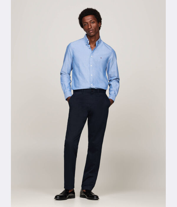 Рубашка Оксфорд Slim fit Tommy Hilfiger, синий — фото 2