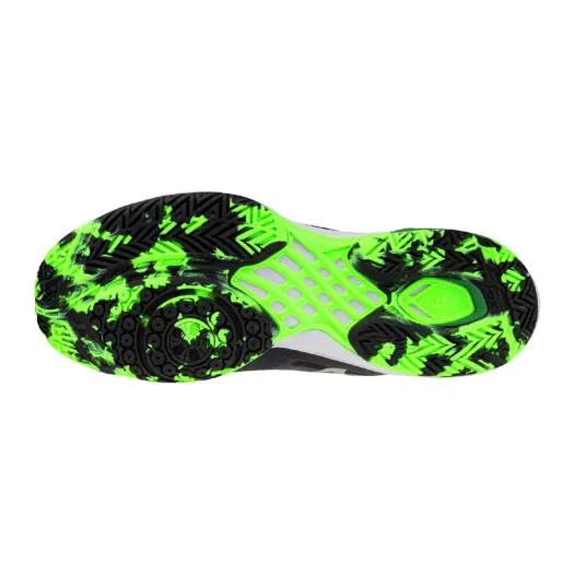 Бадминтонные кроссовки «Wave Claw 4 Wide» от Mizuno, Black X Green — фото 2