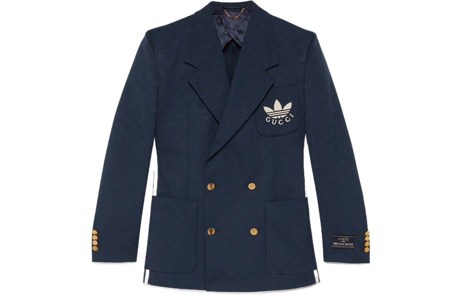 

Мужской деловой костюм Adidas X Blue Gucci, синий