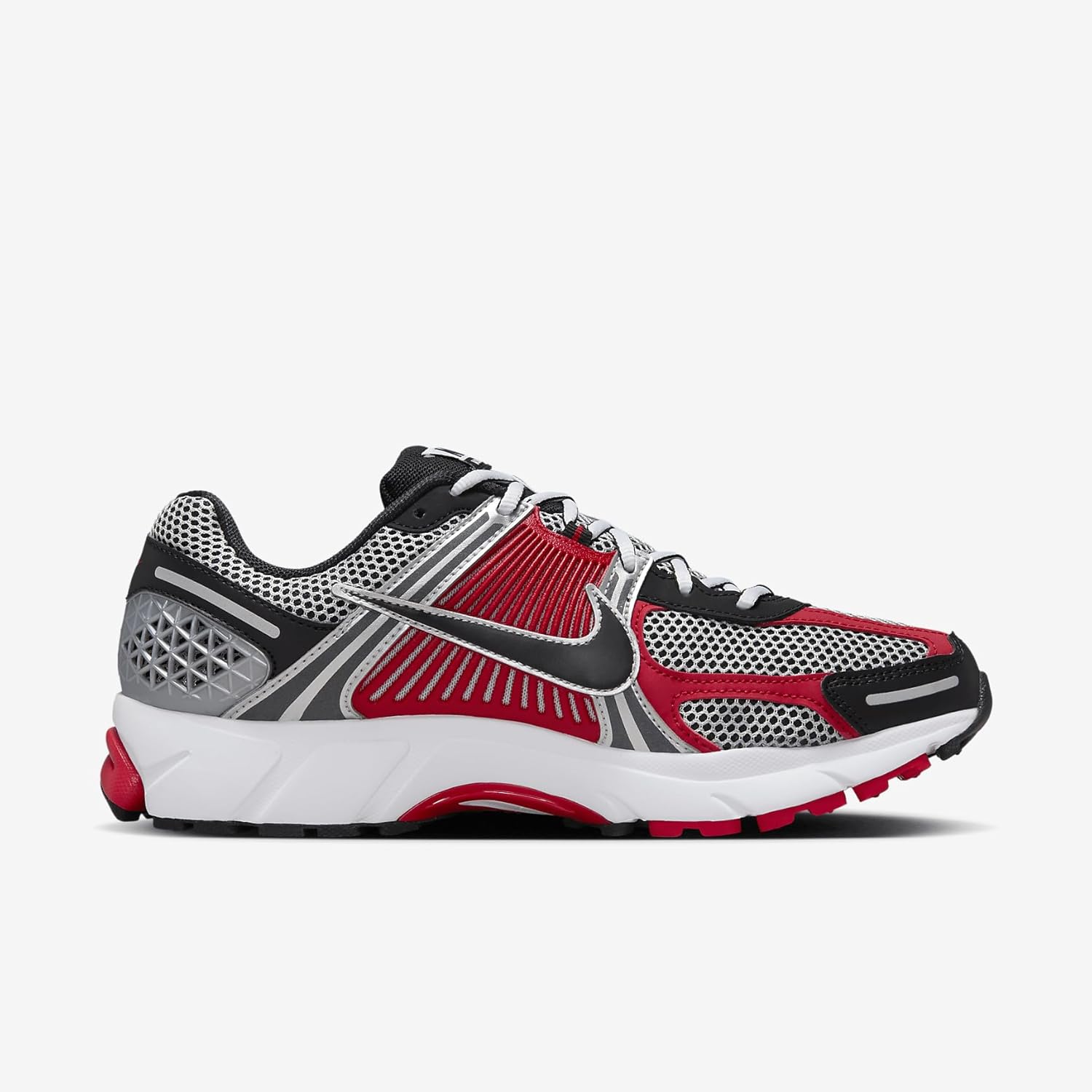 Мужские кроссовки Nike Zoom Vomero 5, Metallic Silver | Black | University Red — фото 3