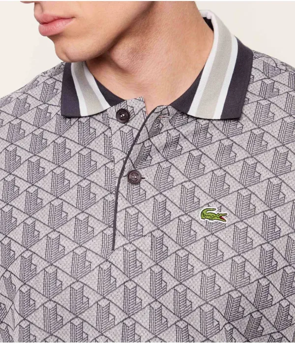 Полюс classic fit Lacoste, серый — фото 4