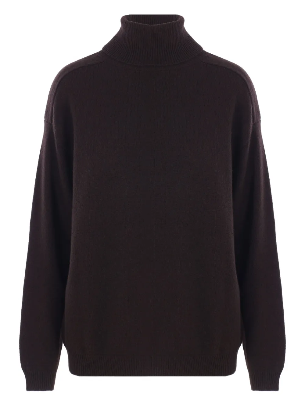 

Свитер с вырезом и воротником-гольф Federica Tosi, коричневый