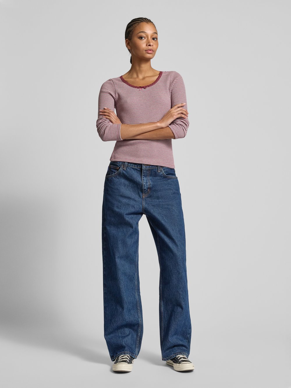 

Лонгслив с вырезом-лодочкой Levi's, бордовый