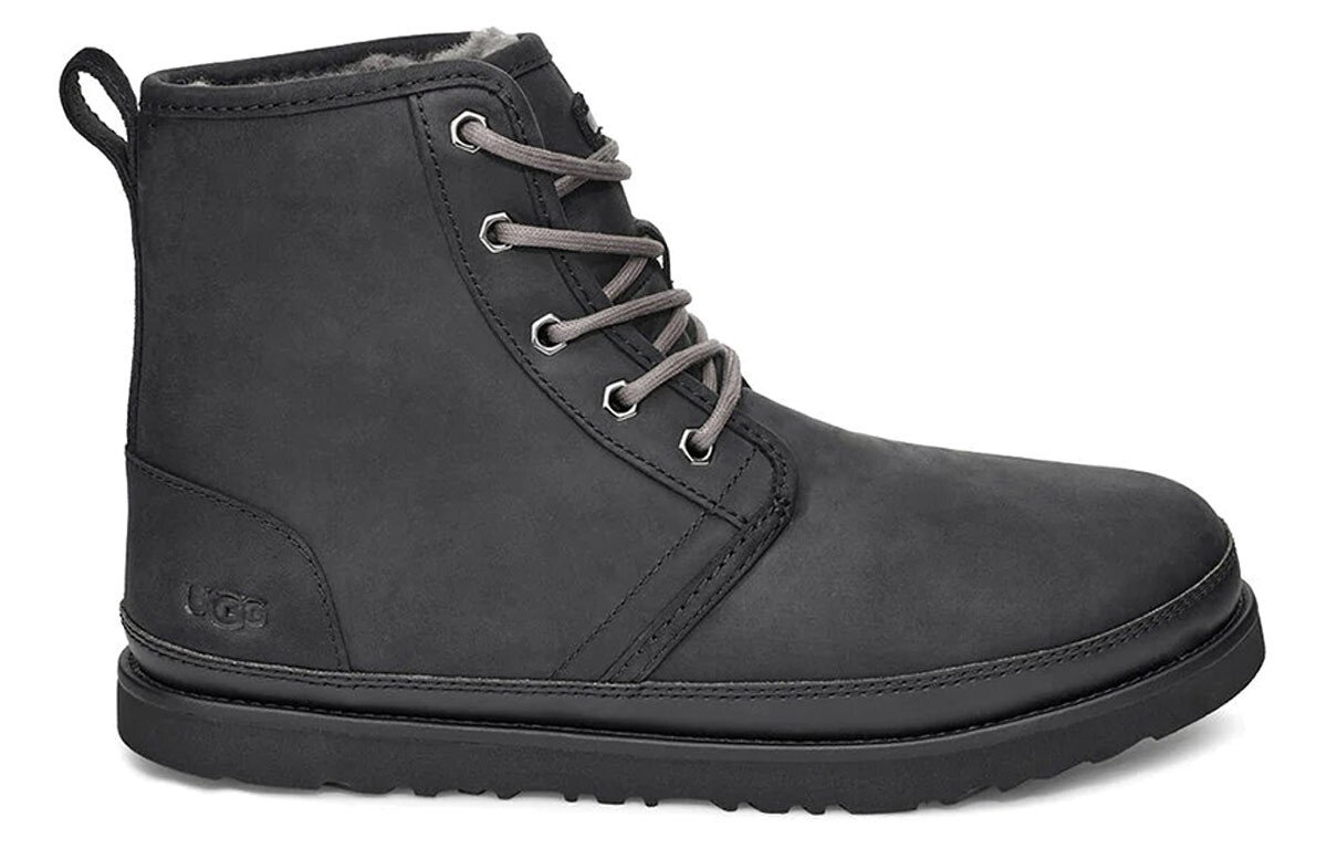 Мужские зимние ботинки Ugg высокие с мехом, черный — фото 2
