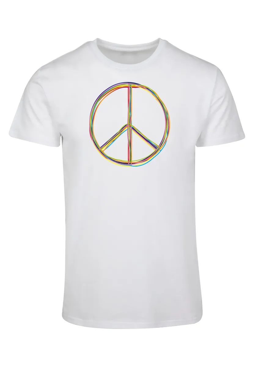 

Футболка Merchcode " Merchcode Мужская Peace_Multicolor с базовой футболкой", белый