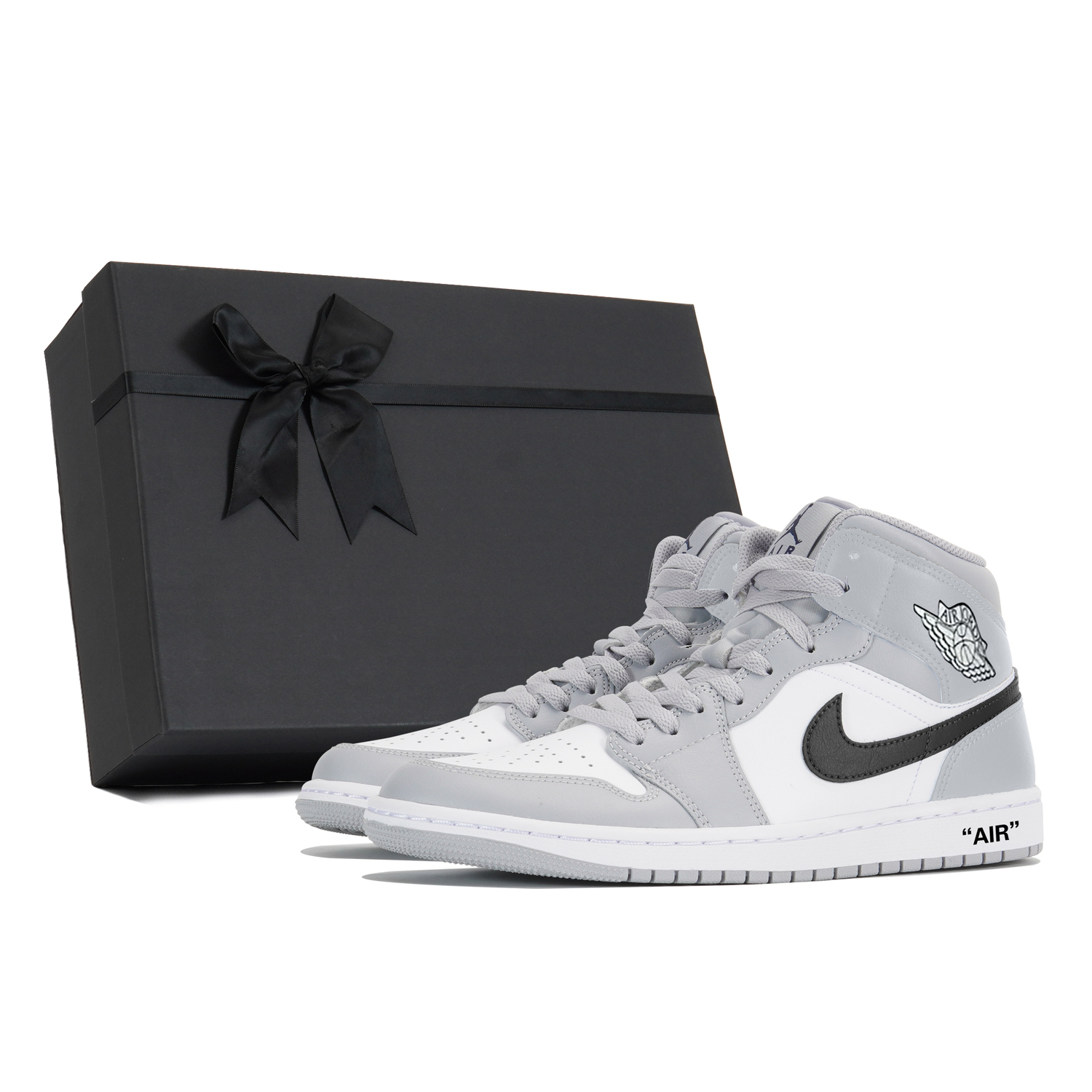 

Износостойкие баскетбольные кроссовки Air 1 Wear-Resistant Mid-Top Vintage мужские серые Jordan, серый