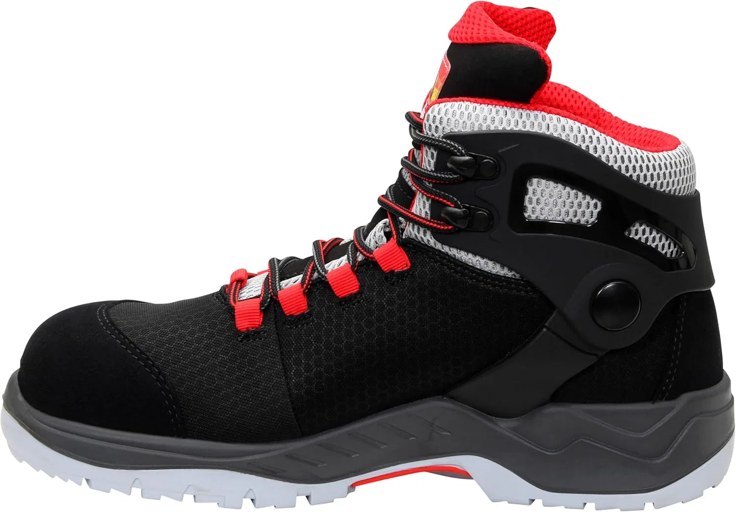 Защитные ботинки ELTEN Arturo Black-red Mid ESD S3S, женские и мужские, текстильные, с композитным защитным носком (легче стального), легкие, спортивные — фото 3