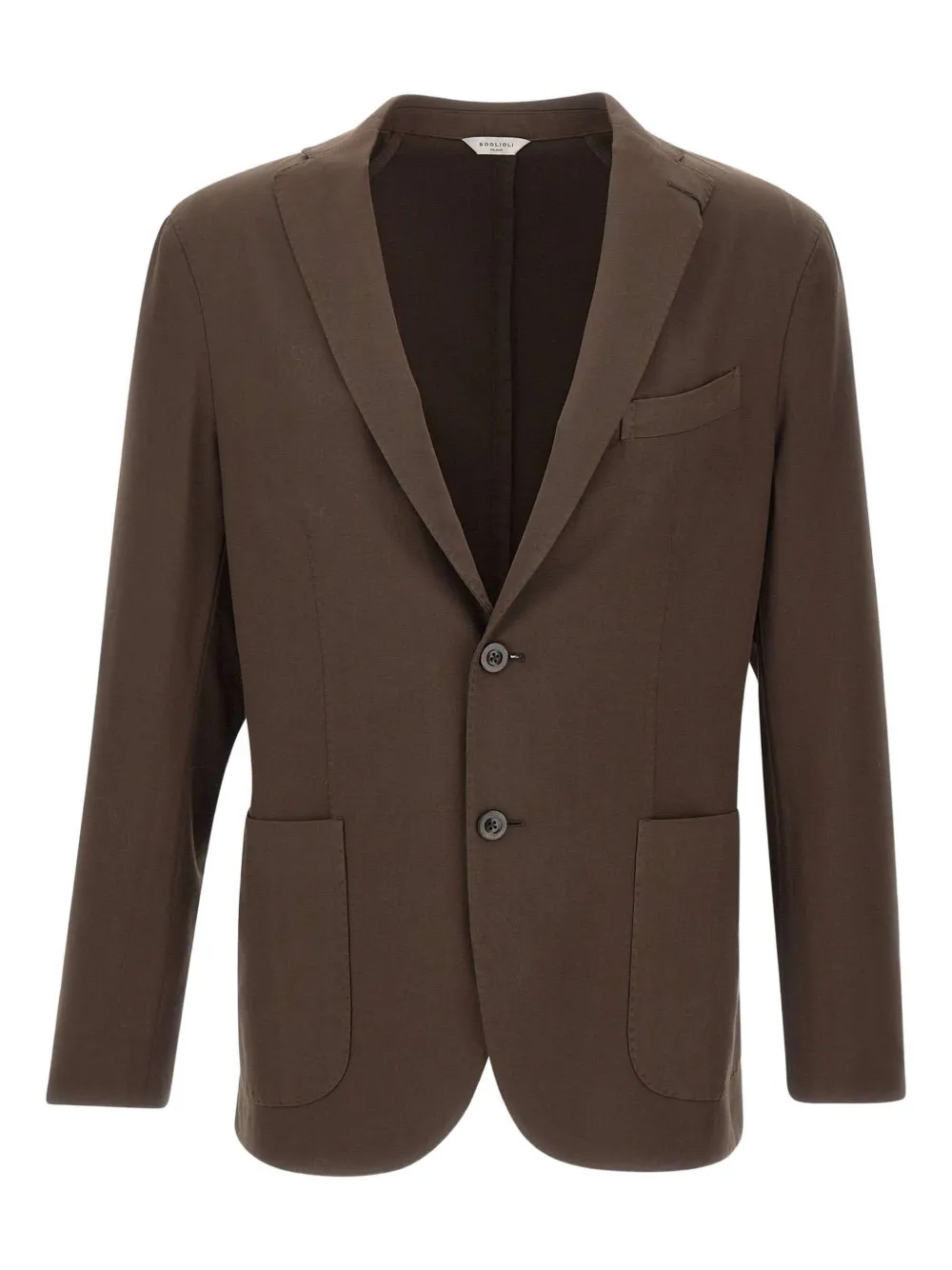 

Шерстяной блейзер с узкими лацканами Boglioli, коричневый