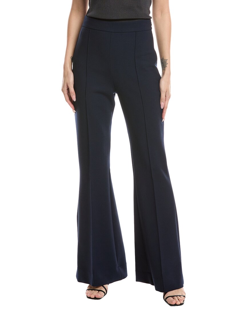 

Брюки Oscar de la Renta с боковой молнией и расклешенной юбкой из эластичной шерстяной смеси, синий