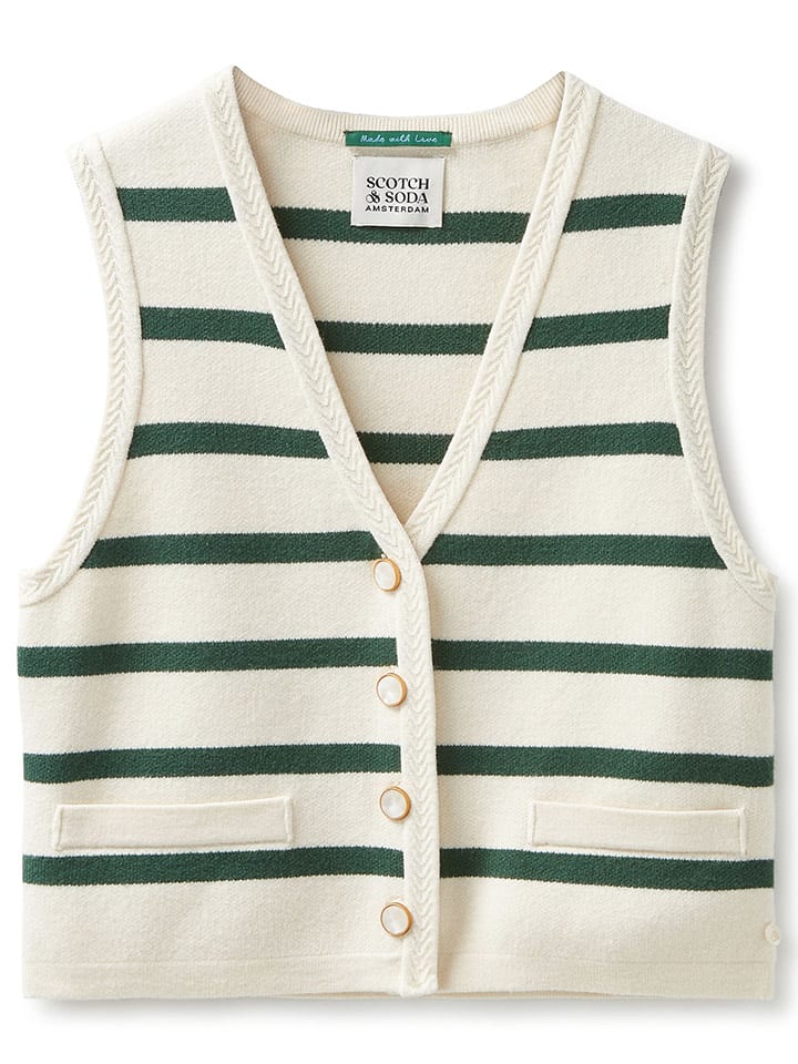 

Жилет Scotch & Soda, цвет creme/grün