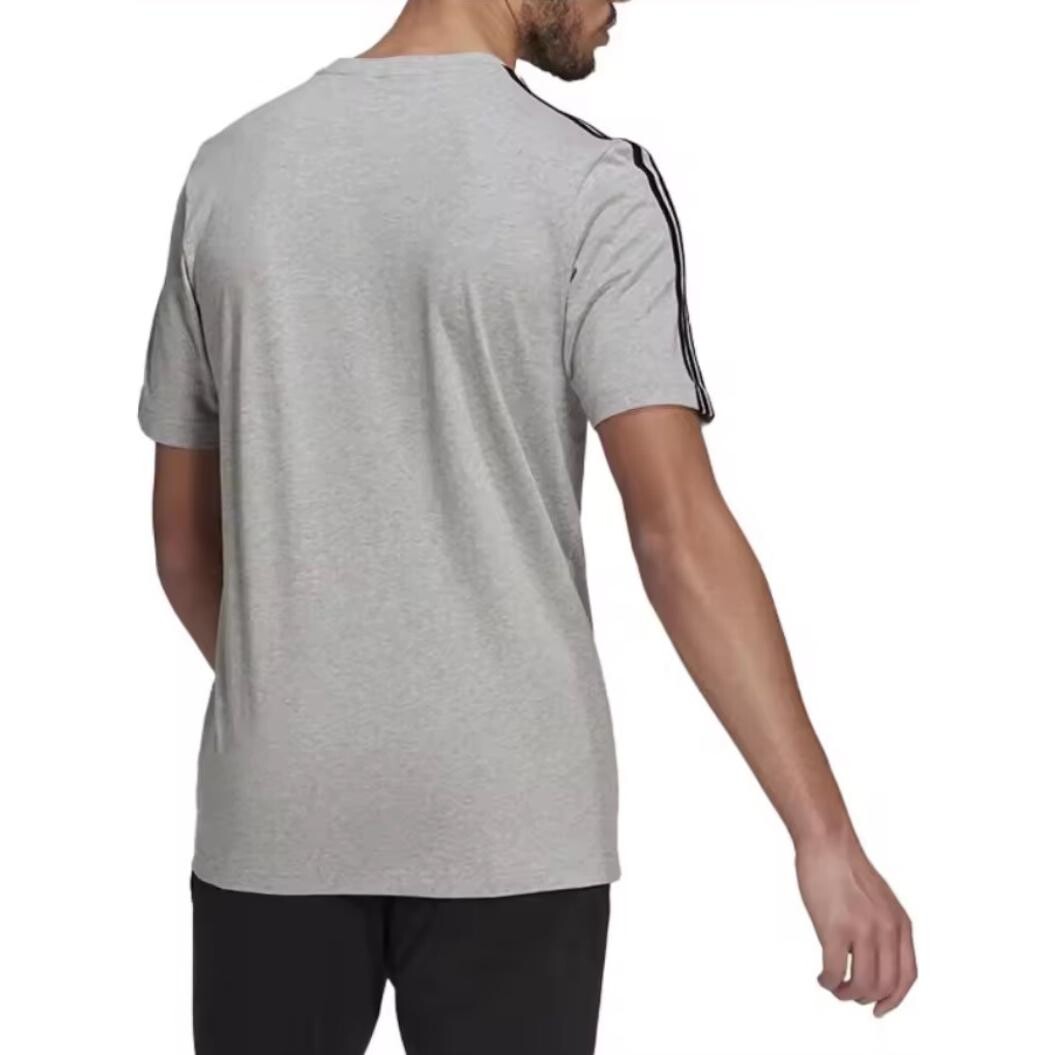 Футболка мужская, средне-серая, меланжевая Adidas, серый — фото 3