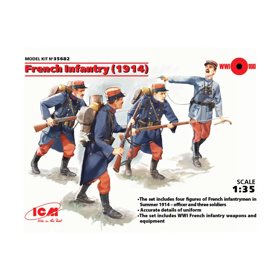 

Французская пехота (1914 г.), Military Models 1/35 Scale (ICM)