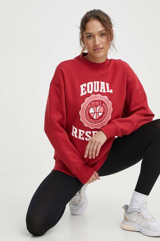 

Хлопковая толстовка Puma, красный