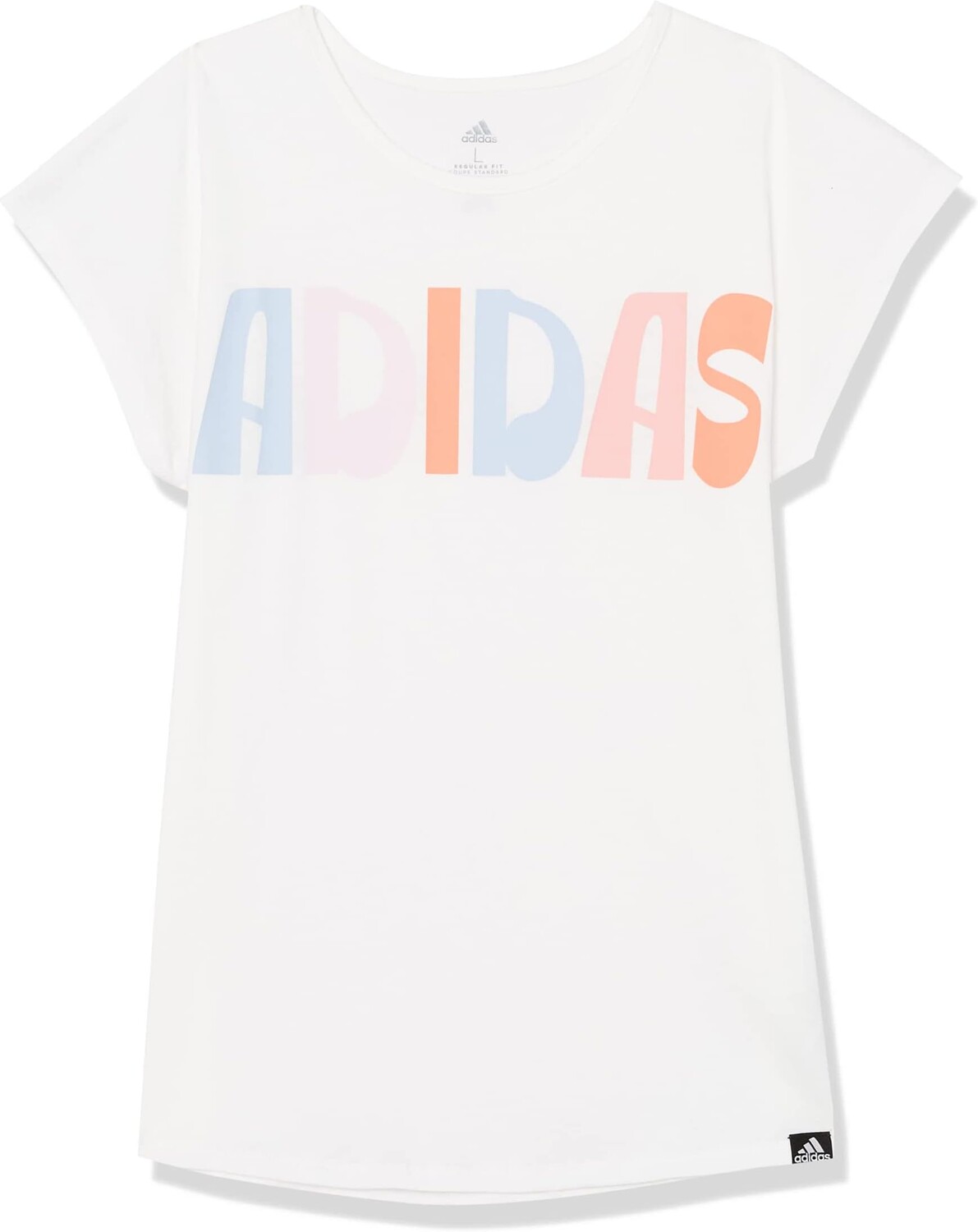 

Футболка Adidas Short Sleeve Cap Sleeve Tee, цвет White Multi