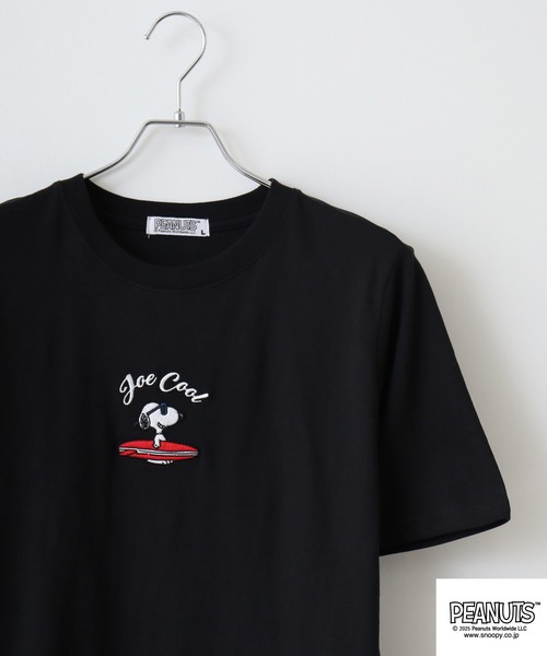 

Футболка с вышивкой и принтом PEANUTS, черный