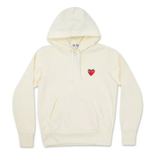 

Толстовка red heart hoodie 'ivory' Comme Des Garcons Play, белый