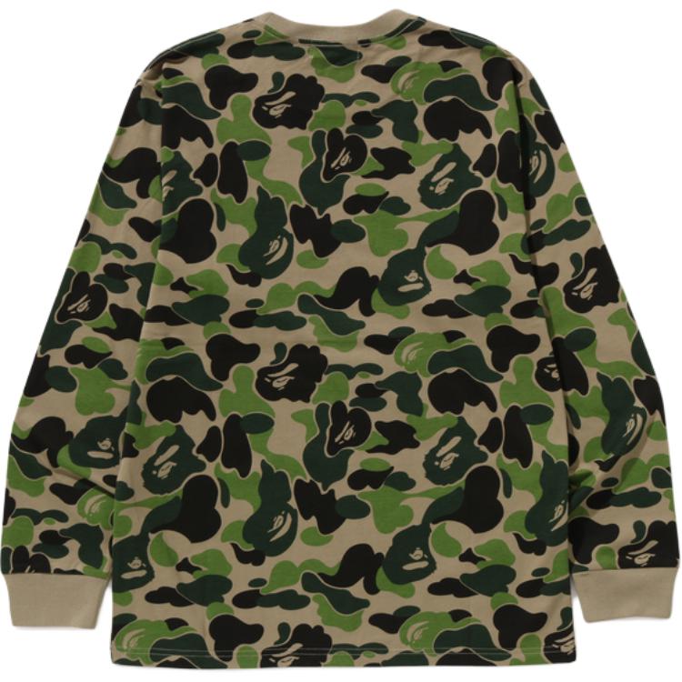 Футболка с длинным рукавом с камуфляжным принтом A BATHING APE, зеленый — фото 3