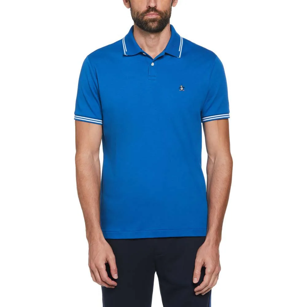 

Поло Original Penguin Organic Interlock Tipped, синий