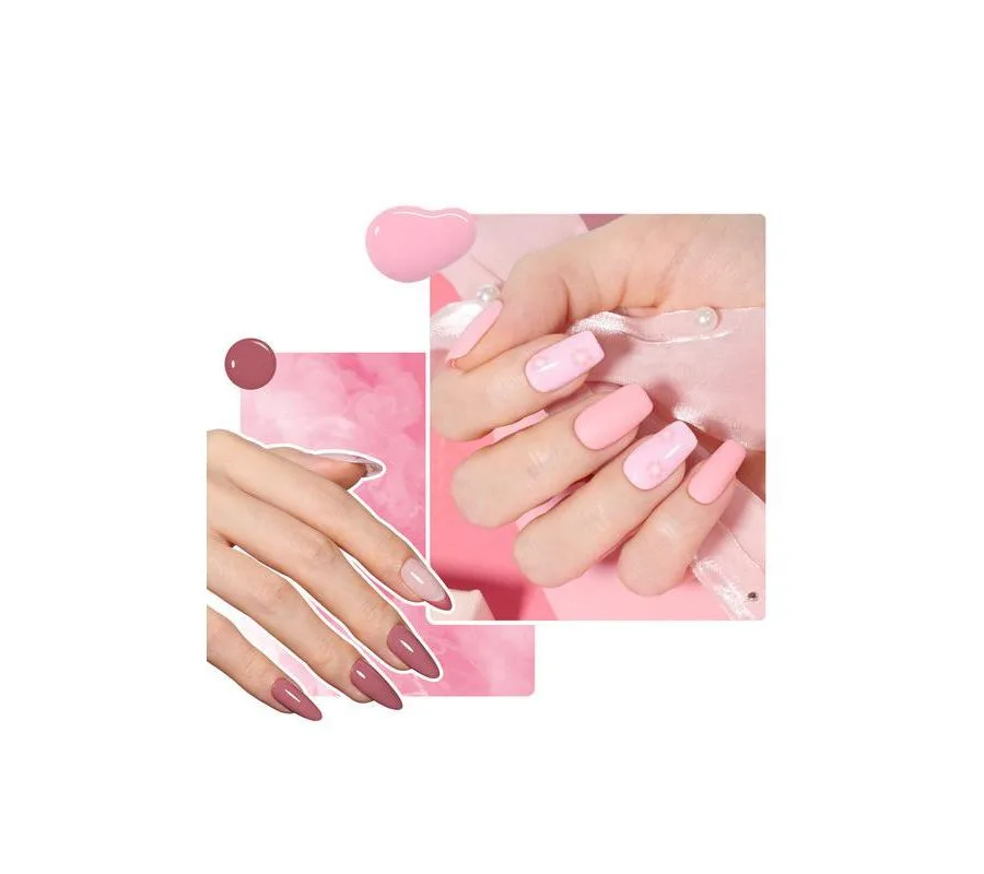 Набор гель-лаков для ногтей Romantic Blush, 6 цветов Beetles, nude розовый — фото 4