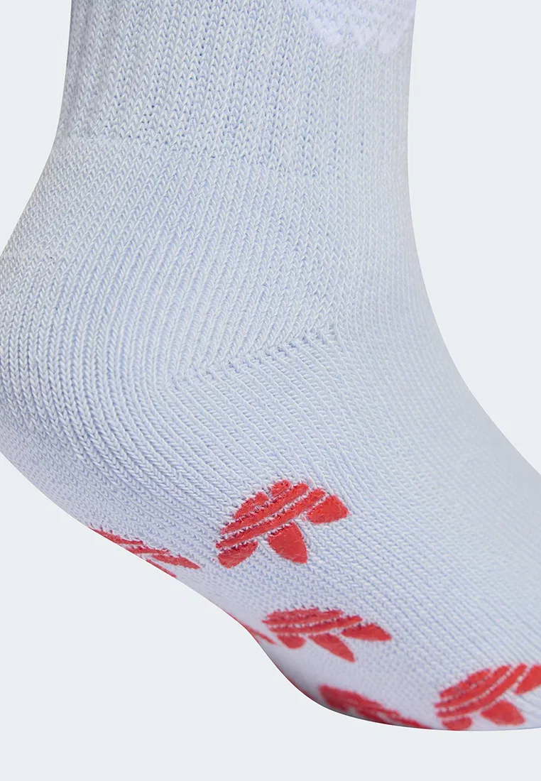 Носки детские нескользящие, 2 пары Adidas, белый/стальной — фото 4