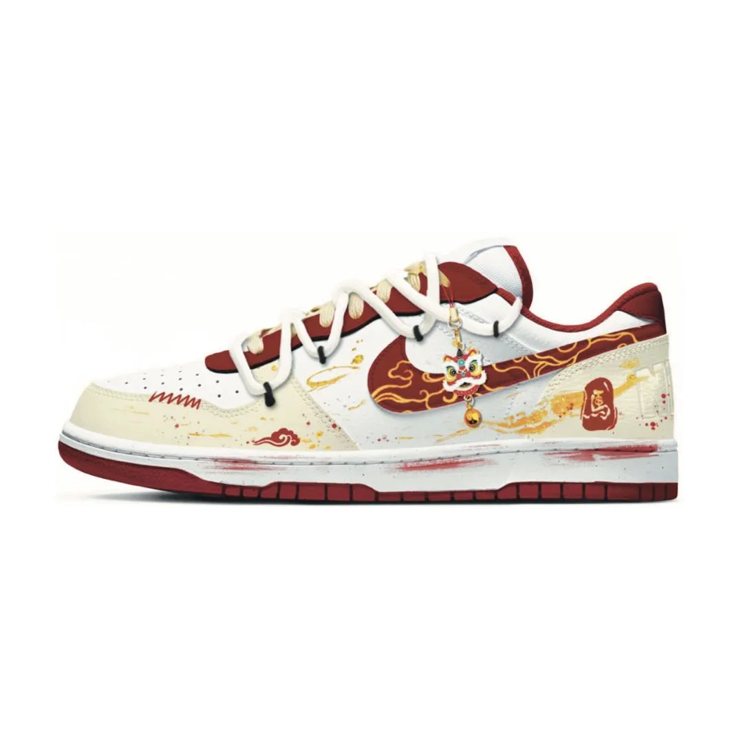 Nike Big Golden Saddle Horse Leather Abrasion Resistant Lightweight Breathable Height Increasing Low top